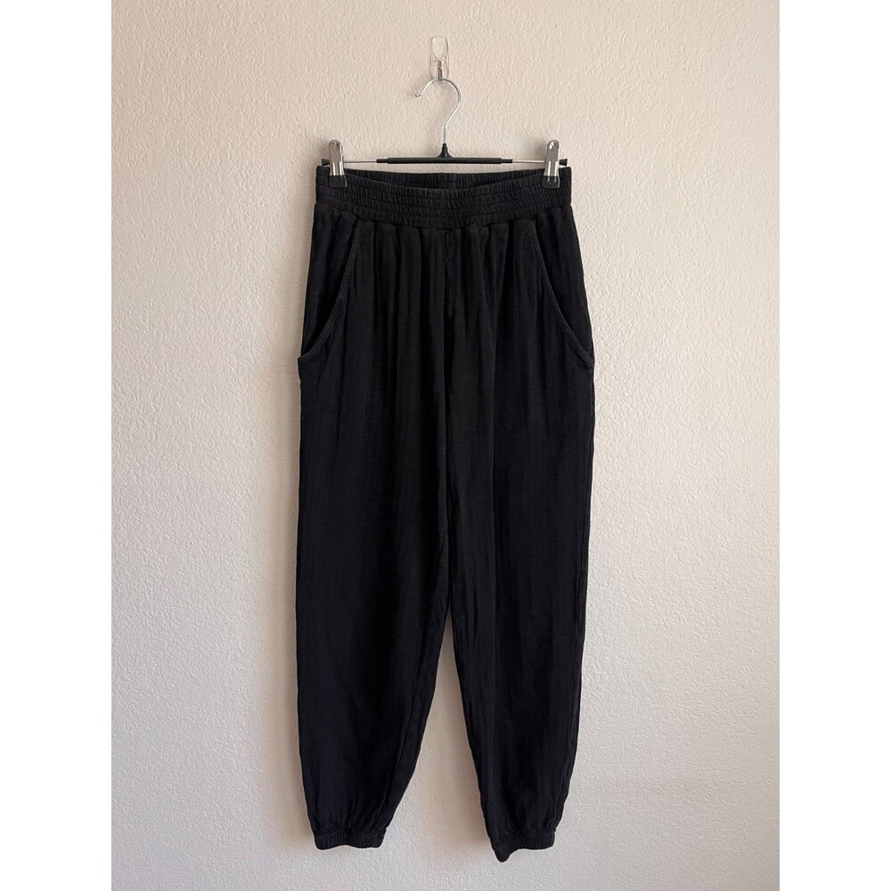 APIECE APART Dinas Cotton Jogger Pants in Washed Black Size XS